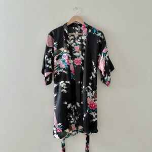 Floral Kimono slip robe